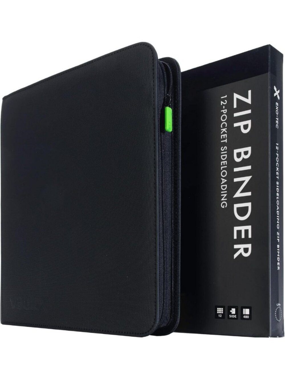 12 Pocket Zip Trading Card Binder - Holds 480 Cards, Durable Exo-Tec Material